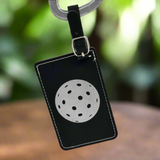 Custom Pickleball Bag Luggage Tag - Leatherette