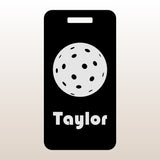 Custom Aluminum Bag Tag - Pickleball Design