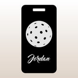 Custom Aluminum Bag Tag - Pickleball Design