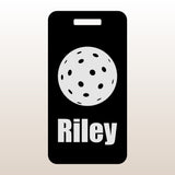 Custom Aluminum Bag Tag - Pickleball Design
