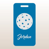 Custom Aluminum Bag Tag - Pickleball Design
