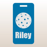 Custom Aluminum Bag Tag - Pickleball Design