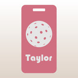 Custom Aluminum Bag Tag - Pickleball Design