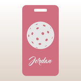 Custom Aluminum Bag Tag - Pickleball Design