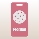 Custom Aluminum Bag Tag - Pickleball Design