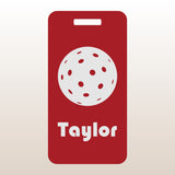 Custom Aluminum Bag Tag - Pickleball Design