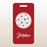 Custom Aluminum Bag Tag - Pickleball Design