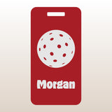 Custom Aluminum Bag Tag - Pickleball Design