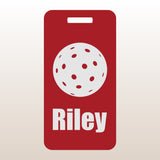 Custom Aluminum Bag Tag - Pickleball Design