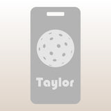 Custom Aluminum Bag Tag - Pickleball Design