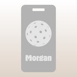 Custom Aluminum Bag Tag - Pickleball Design
