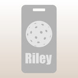 Custom Aluminum Bag Tag - Pickleball Design