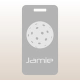 Custom Aluminum Bag Tag - Pickleball Design