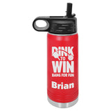 Dink To Win Pickleball Water Bottle - Personalized